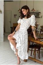 Long white off-shoulder dress Polina - Image 3