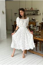 Long white off-shoulder dress Polina - Image 2